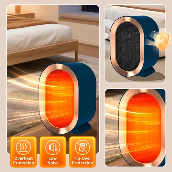 Small Electric Heater, Portable, 1200W, PTC - view 4