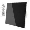 Smart Black Glass Panel, IPX4, Waterproof