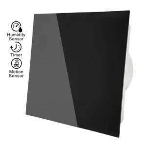 Smart Black Glass Panel, IPX4, Waterproof