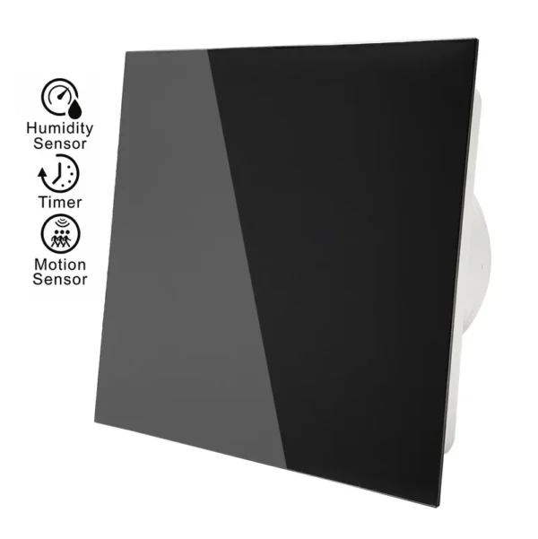 Smart Black Glass Panel, IPX4, Waterproof
