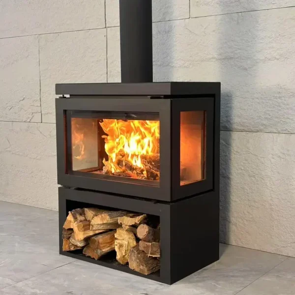 Smokeless Wood Burning Fireplace, Steel Plate, wood fireplace - view 3