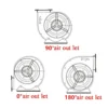 Snail Centrifugal Exhaust Fan, DKT4D-200, 200mm, Radial - view 2