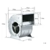 Snail Centrifugal Exhaust Fan, DKT4D-200, 200mm, Radial - view 3