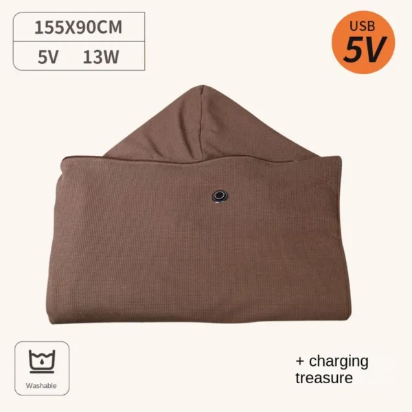 Soft Knit Electric Blanket, Portable, AC 110V, 12v 1.4A - view 6