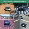 Solar Attic Vent Fan, 25W-60W, Brushless, Roof - view 2
