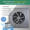 Solar Attic Vent Fan, 25W-60W, Brushless, Roof - view 5