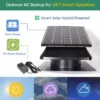 Solar Attic Vent Fan, 25W-60W, Brushless, Roof - view 6