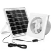 Solar Exhaust Fan, 6inch, Plastic, Axial, 2.9W