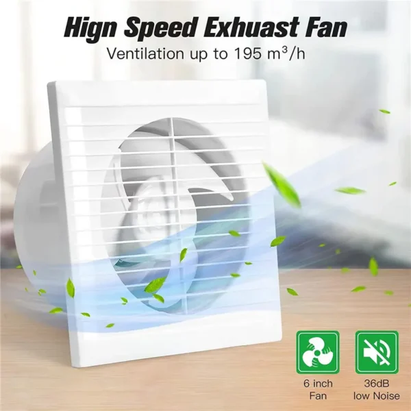 Solar Exhaust Fan, 6inch, Plastic, Axial, 2.9W - view 3