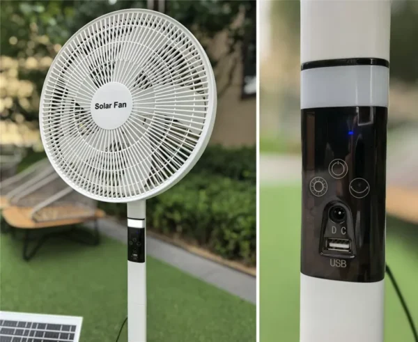 Solar Fan, 35h, 16inch, USB, LED - view 4