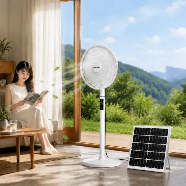 Solar Fan, 35h, 16inch, USB, LED - view 5