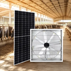 Solar Powered Exhaust Fan, 1110W, Wall, Axial