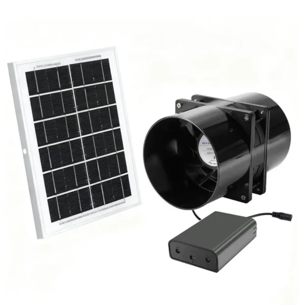 Solar Powered Exhaust Fan, 15W, 10000mAh, 2600RPM, 10ft - view 3