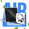 Solar Powered Exhaust Fan, Plastic, Wall, 12V, Axial