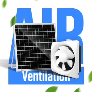 Solar Powered Exhaust Fan, Plastic, Wall, 12V, Axial