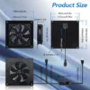 Solar Powered Exhaust Fan, Wall, DIY, USB - view 5