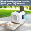 Solar Powered Exhaust Fan, Wall, DIY, USB - view 6
