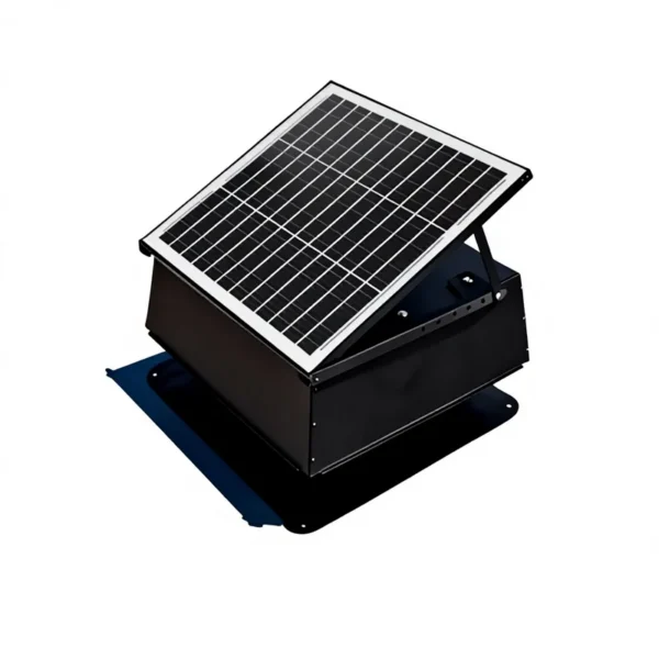 Solar Roof Exhaust Fan, Aluminum, 220V