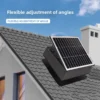 Solar Roof Exhaust Fan, Aluminum, 220V - view 2