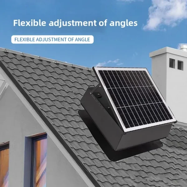 Solar Roof Exhaust Fan, Aluminum, 220V - view 2