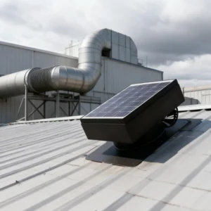 Solar Roof Vent Fan, 24V, 70W, Brushless, Aluminum
