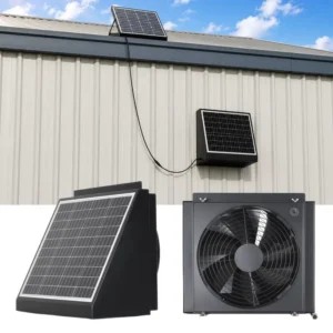 Solar Wall Exhaust Fan, 65W, Dc 24V, 1104CFM