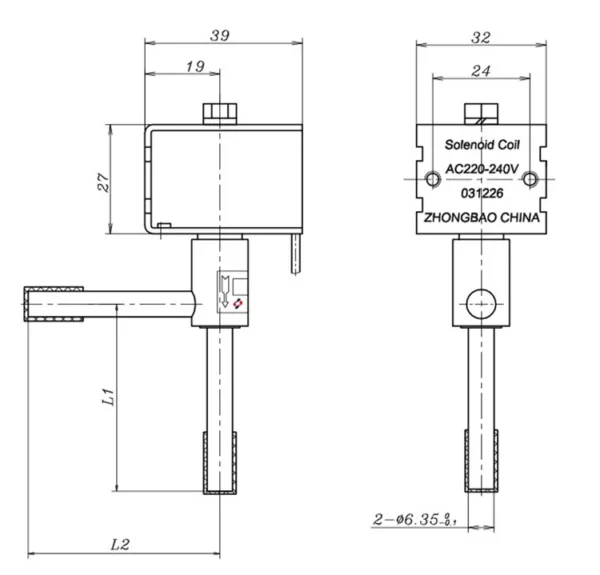 Solenoid Valve, R290, 220-240V - view 6