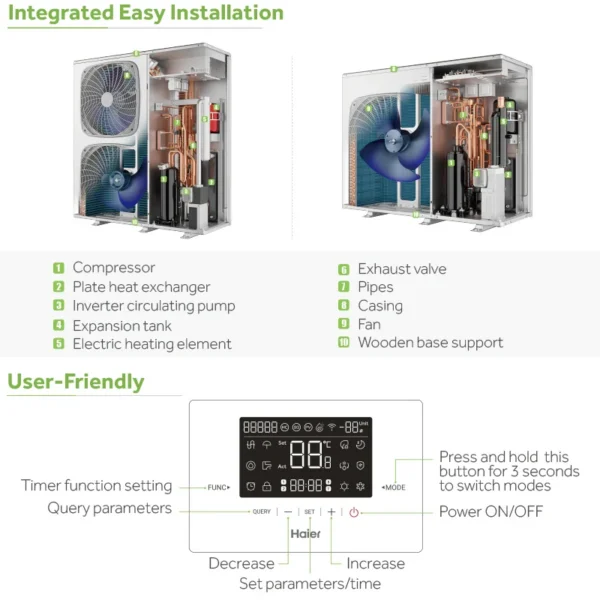 Source Heat Pump, Portable, 9kw, 23kw, Inverter - view 2