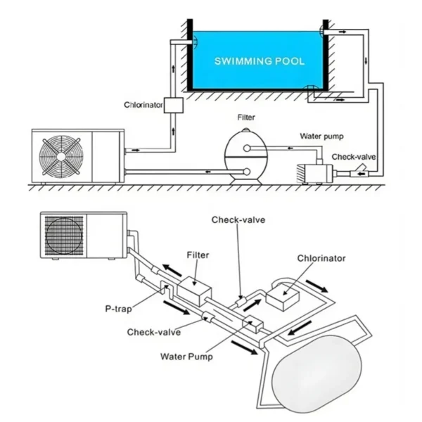 Source Pool Heat Pump, Electric, R410A - view 4