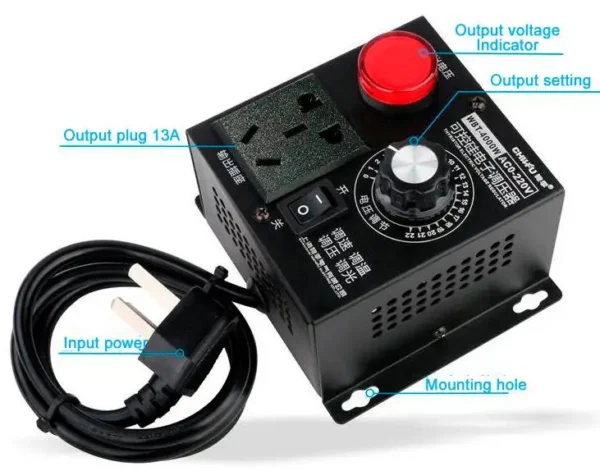 Speed Controller, 4000W, AC220V, 0-220V