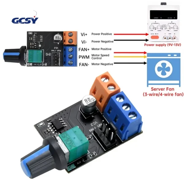 Speed Controllers Regulators, DC12V, 4-Wire, PWM - view 3
