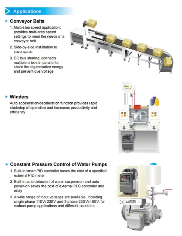 Speed Controllers Regulators, VFD015EL21A, VFD-EL, 2HP, 230V - view 3
