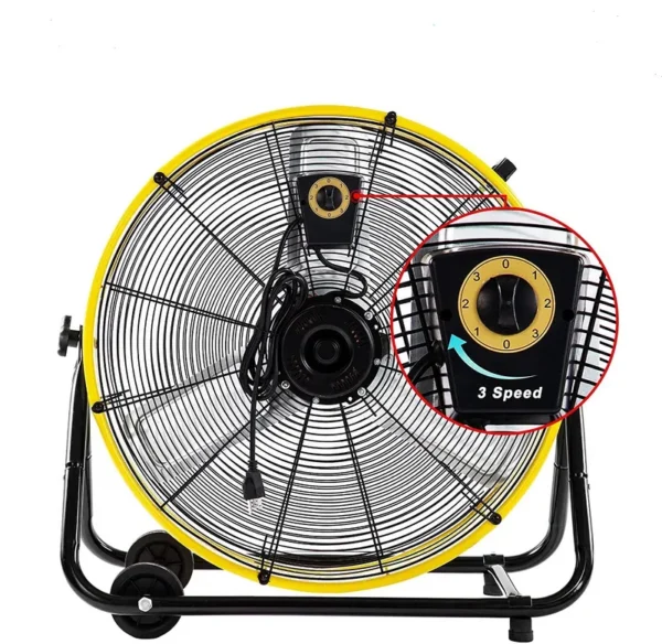 Speed Metal Drum Fan, ETL, 24inch, 320W - view 2