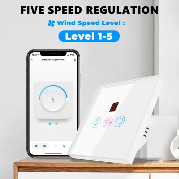 Speed Wifi Touch Fan, SZMYQ, Wall - view 2