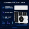 Split Air Conditioner, 36000BTU, Solar, Inverter, Wall - view 5