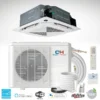 Split Air Conditioner, BTU, Ceiling, 230V, Inverter