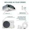 Split Air Conditioner, BTU, Ceiling, 230V, Inverter - view 3