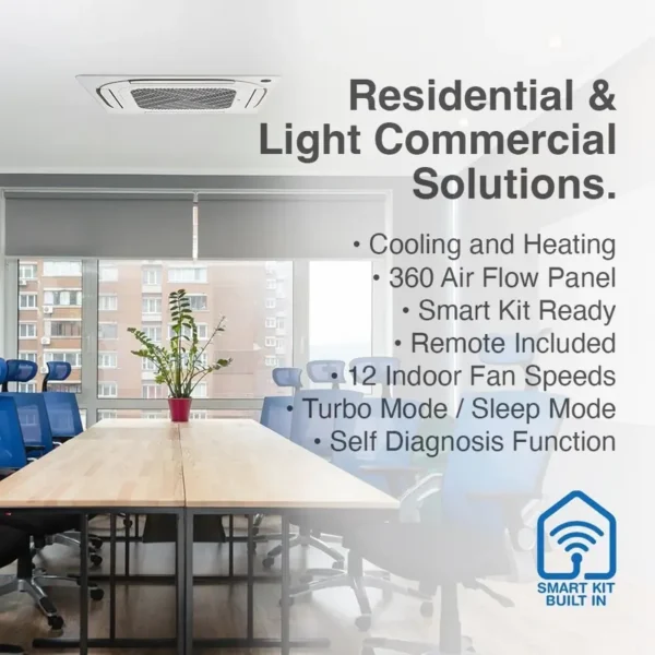 Split Air Conditioner, BTU, Ceiling, 230V, Inverter - view 5