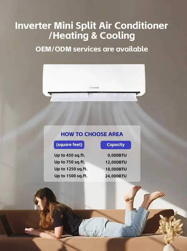 Split Air Conditioner, Inverter, Copper, 2400, BTU - view 3