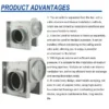 Split Exhaust Duct Fan, 220V, Steel, Cast - view 3