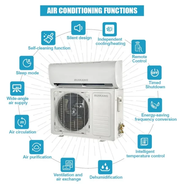 Split Solar Air Conditioner, Inverter, Wall - view 4