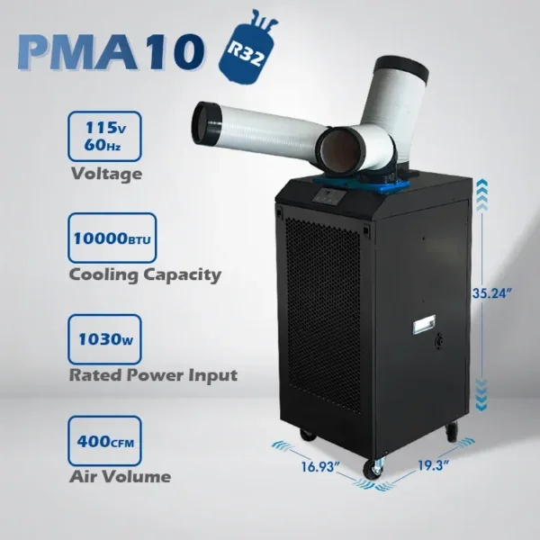 Spot Cooler, 10000BTU, 115V, R32, Portable - view 2