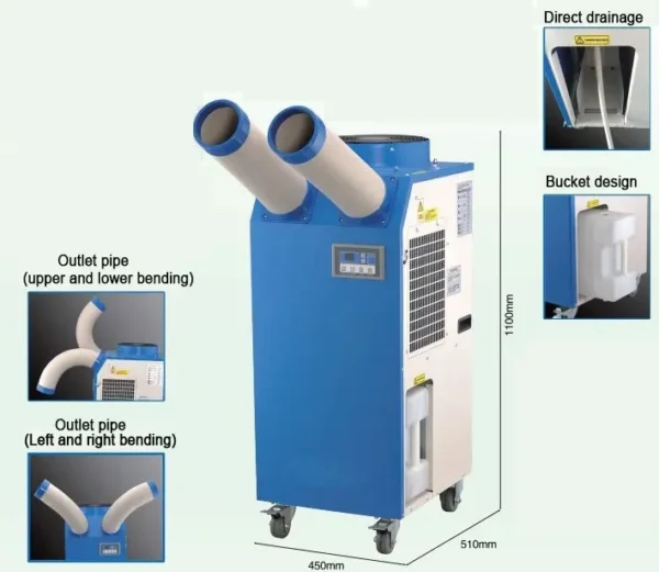 Spot Cooler, Portable, 11900BTU - view 2
