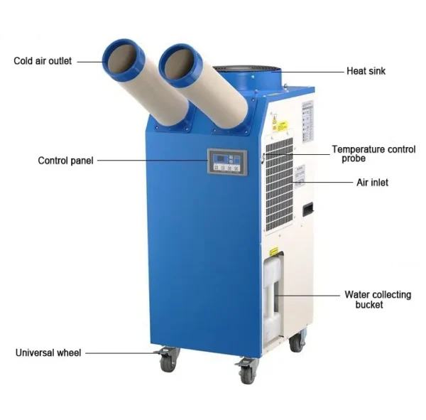 Spot Cooler, Portable, 11900BTU - view 4