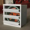 Square Axial Exhaust Fan, 230V, Steel, 1450RPM
