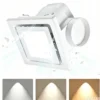Square Ceiling Exhaust Fan, 8/10/12-Inch, CCT, LED - view 2