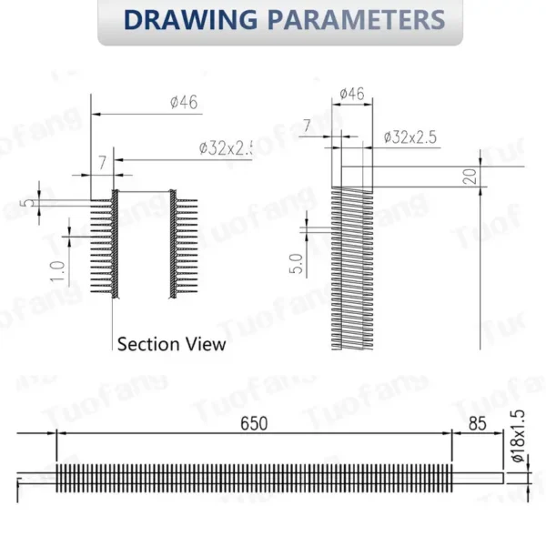 Square Finned Tube, Stainless, Steel - view 4