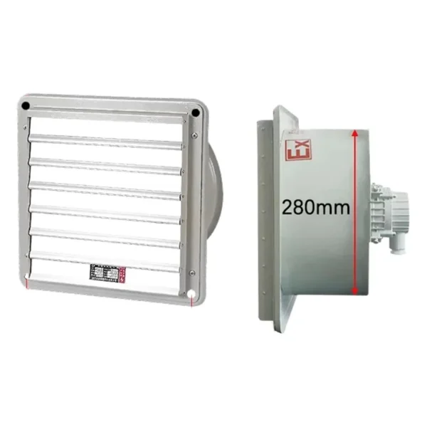 Square Louvered Exhaust Fan, ATEX, 12", 14", 16" - view 5