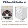 Square Wall-mounted Axial Fan, 220 V, Electric - view 4