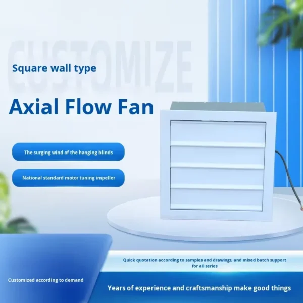 Square Wall-mounted Axial Fan, DFBZ, 220V, Explosion-Proof - view 5